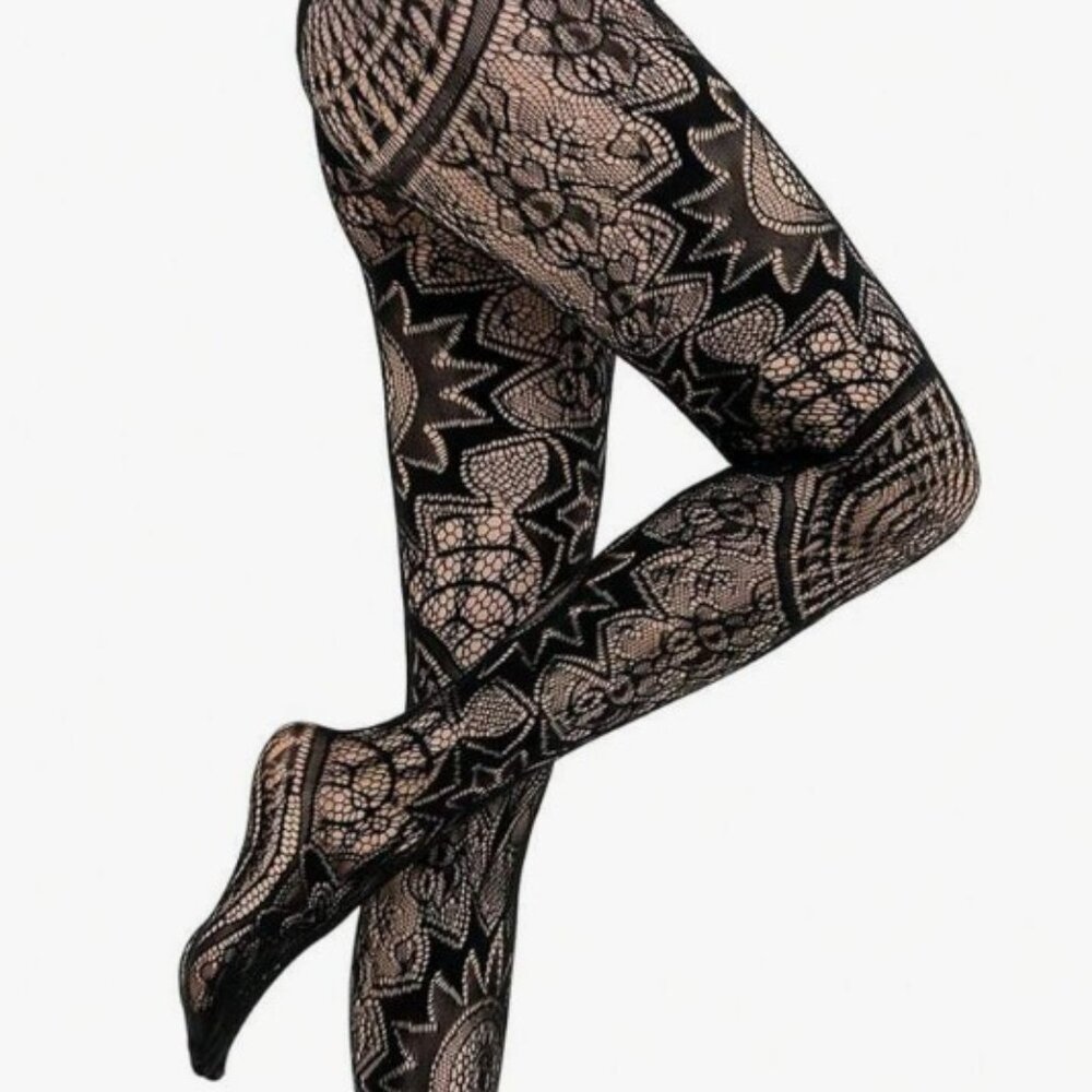 Mesh Fishnet lace Goth Pattern Pantyhose Stockings Hosiery one size NEW